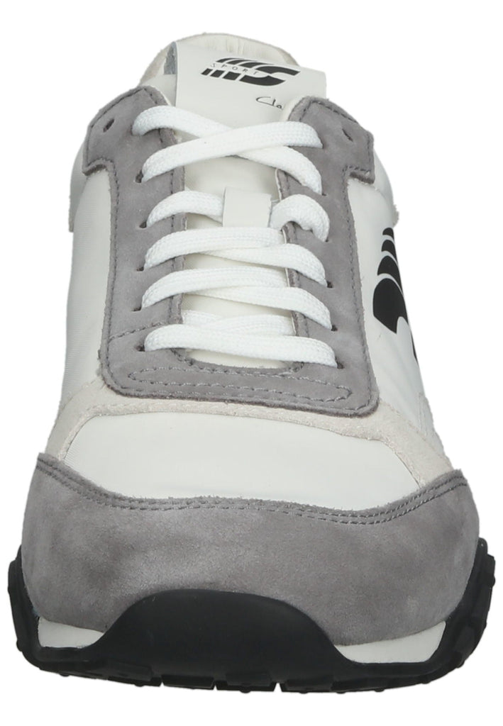 Clarks Sneaker Lederimitat/Textil Weiß