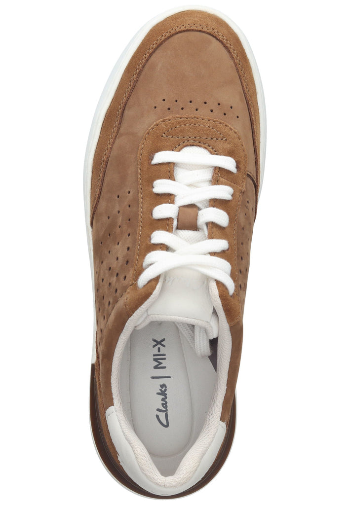 Clarks Sneaker Nubukleder Cognac