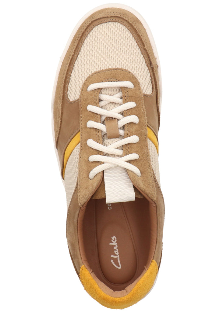 Clarks Sneaker Veloursleder/Textil Braun/Gelb