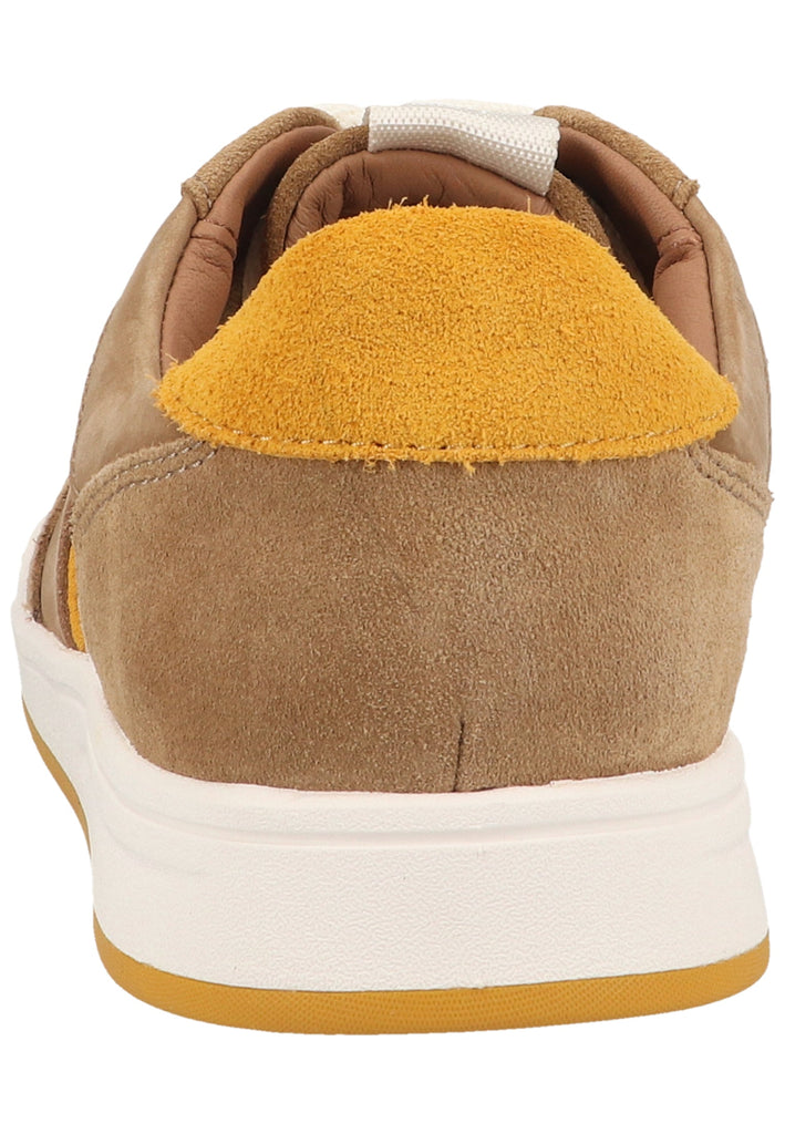 Clarks Sneaker Veloursleder/Textil Braun/Gelb