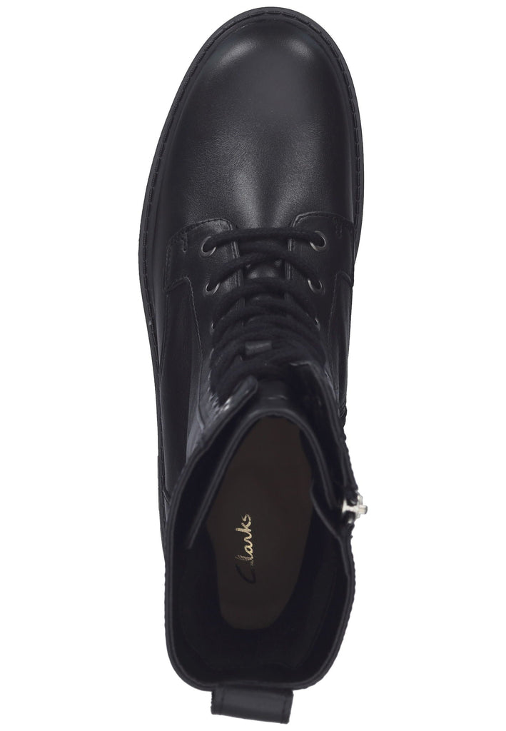 Clarks Stiefel Leder Schwarz