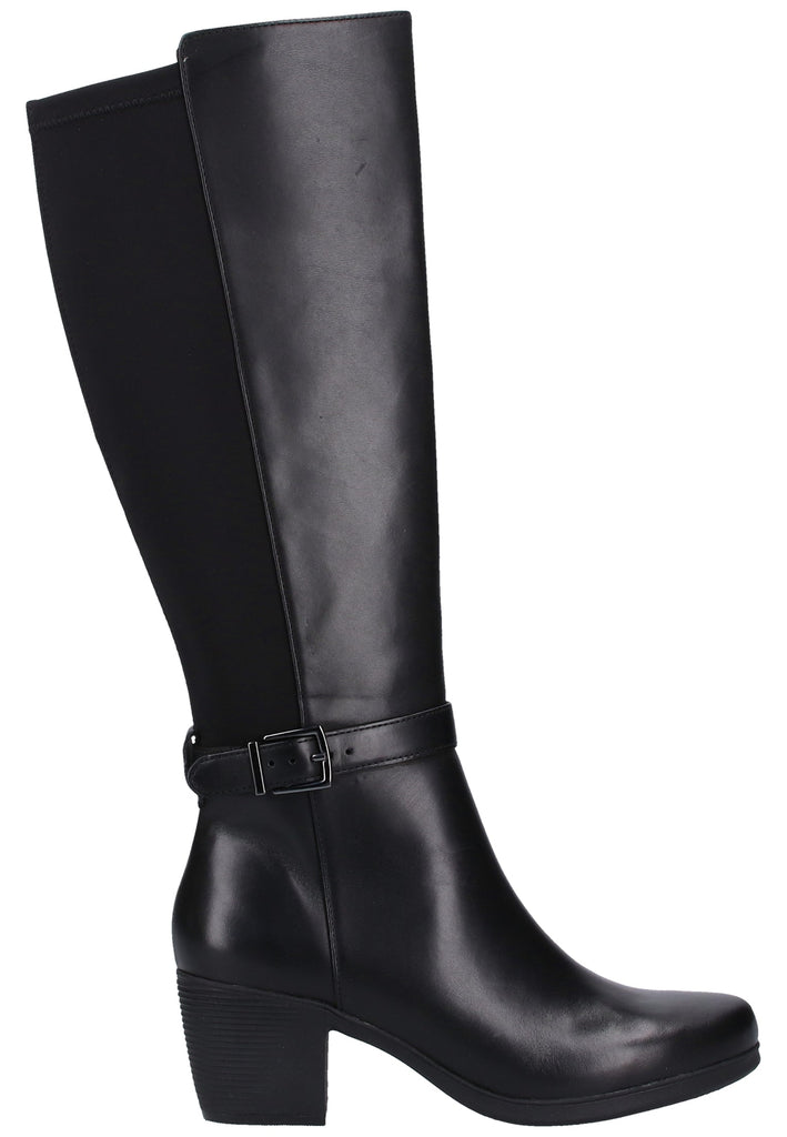 Clarks Stiefel Leder Schwarz