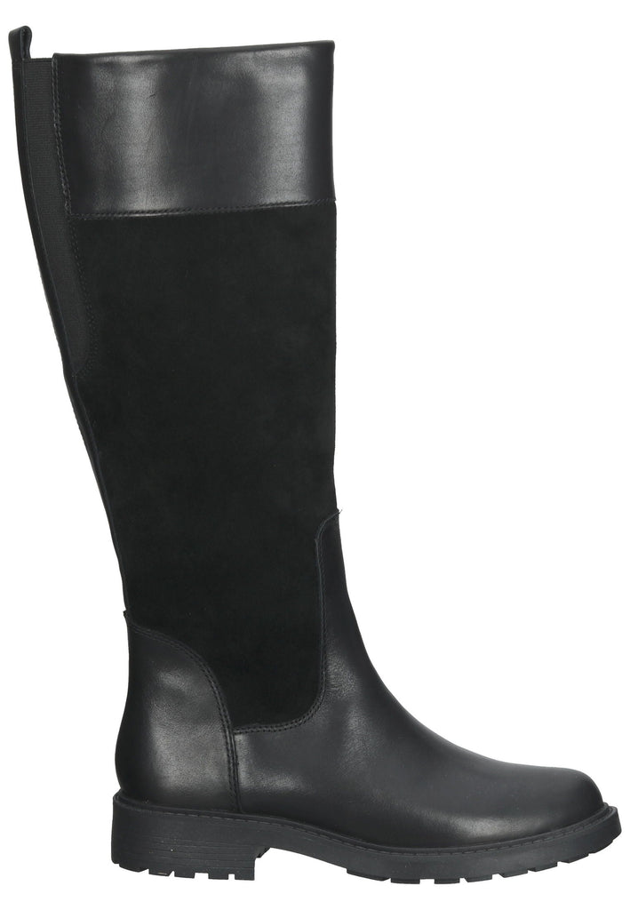 Clarks Stiefel Leder Schwarz Warmfutter