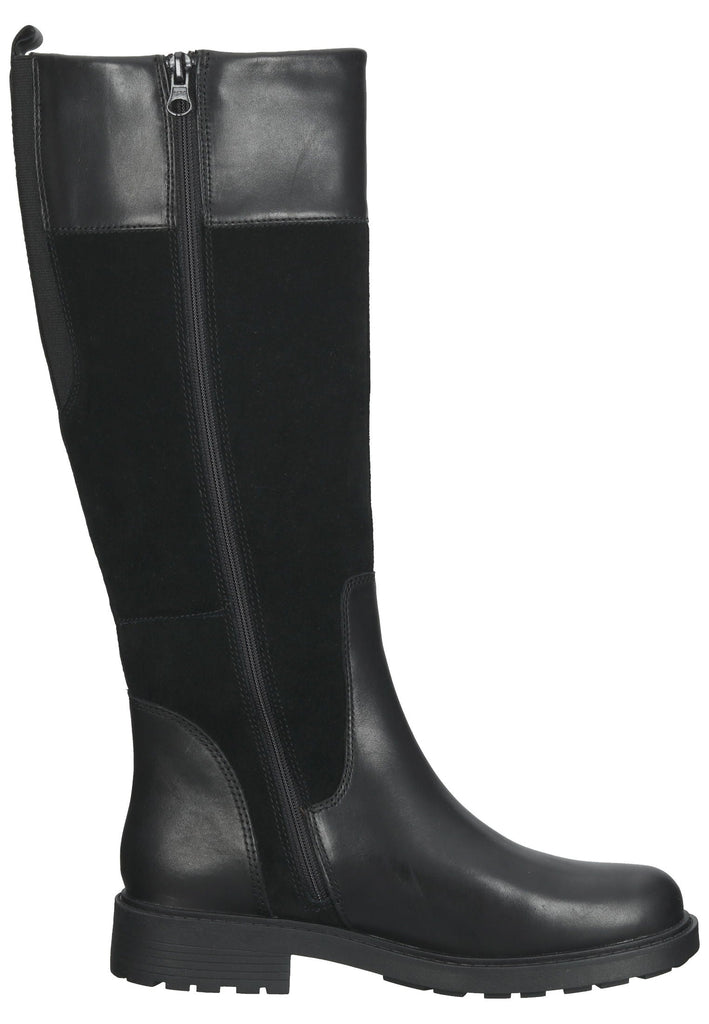 Clarks Stiefel Leder Schwarz Warmfutter