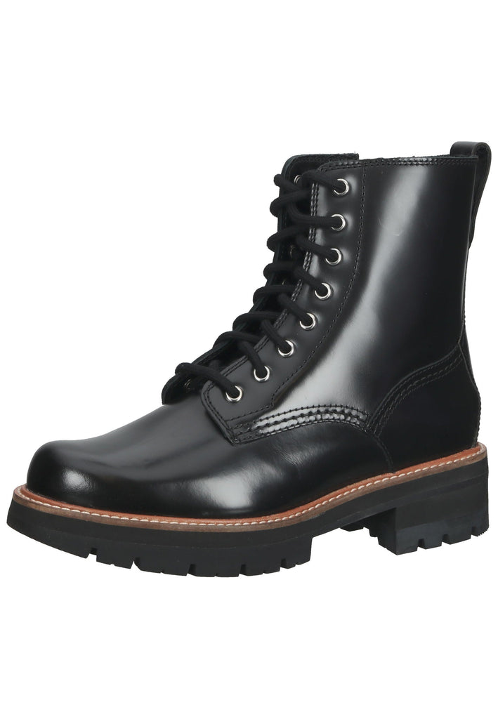 Clarks Stiefelette Glattleder Schwarz