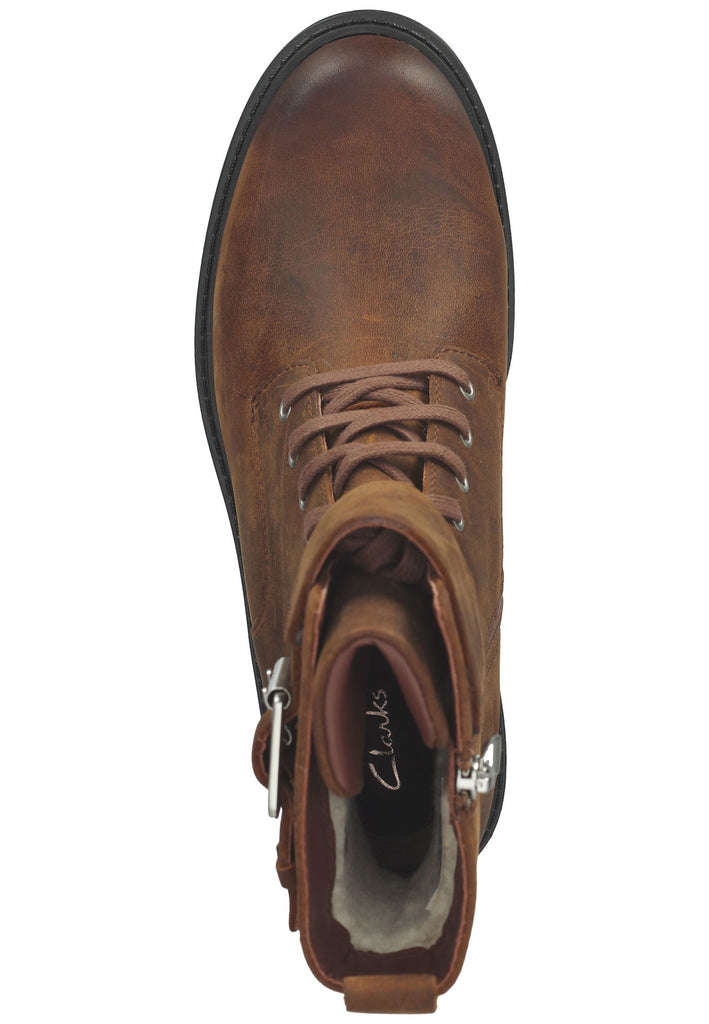 Clarks Stiefelette Leder Braun Warmfutter