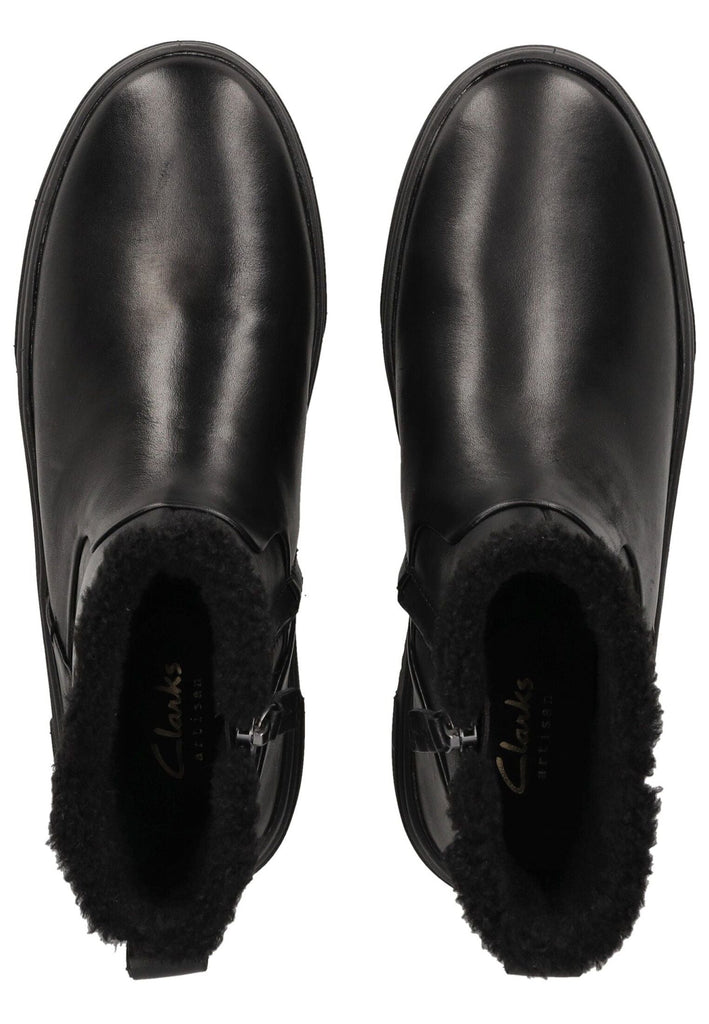 Clarks Stiefelette Leder Schwarz Warmfutter
