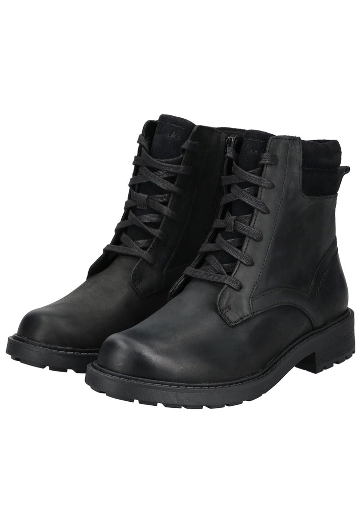 Clarks Stiefelette Leder Schwarz Warmfutter