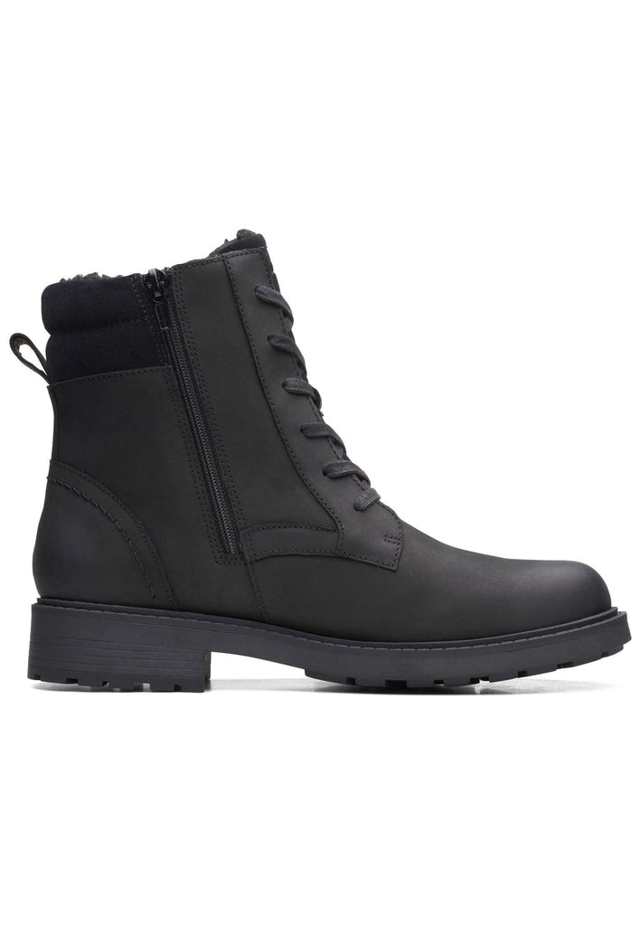 Clarks Stiefelette Leder Schwarz Warmfutter