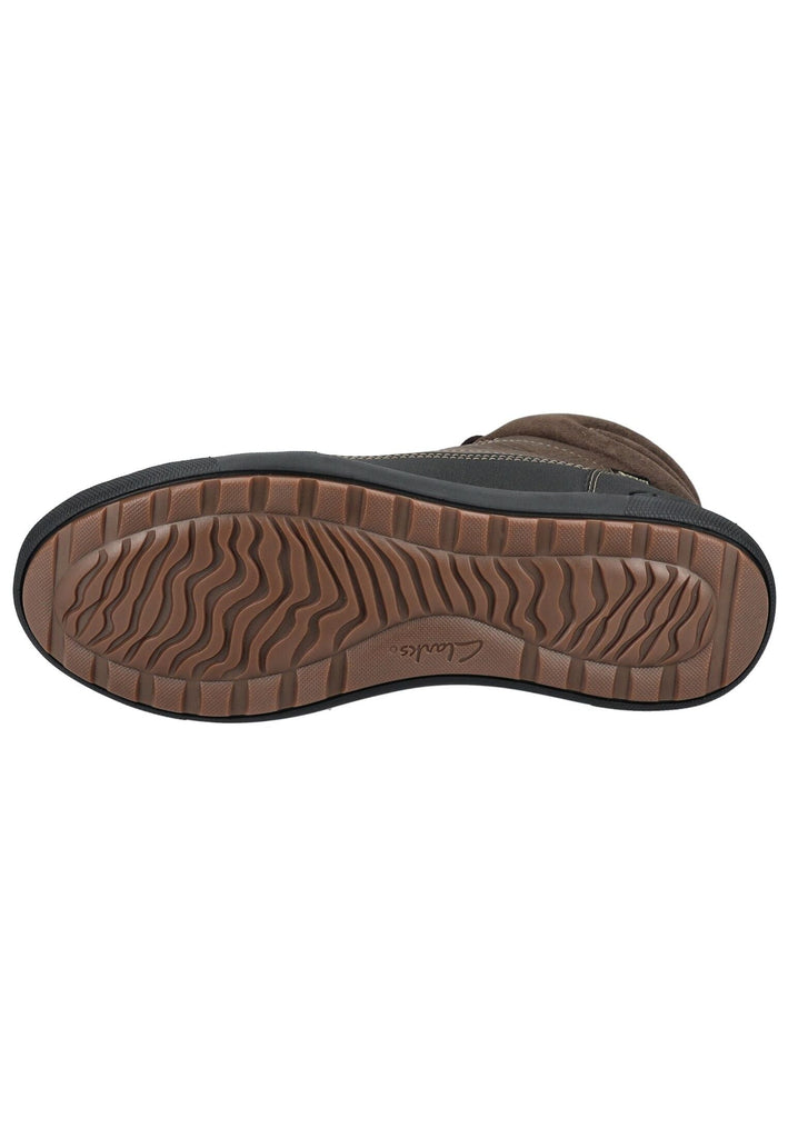 Clarks Stiefelette Leder/Synthetik Braun/Schwarz Warmfutter