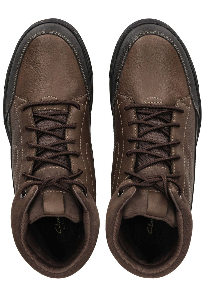 Clarks Stiefelette Leder/Synthetik Braun/Schwarz Warmfutter