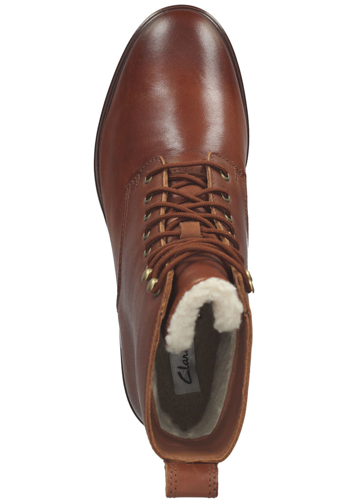 Clarks Stiefelette Leder Tan Warmfutter