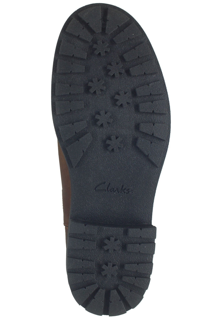 Clarks Stiefelette Leder/Textil Brown