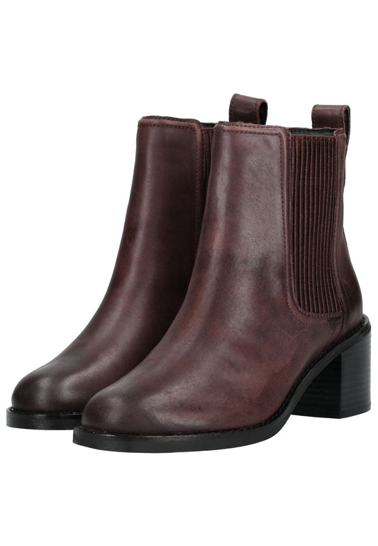 Clarks Stiefelette Leder/Textil Merlot