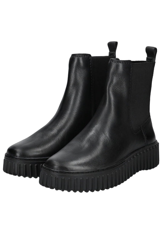 Clarks Stiefelette Leder/Textil Schwarz