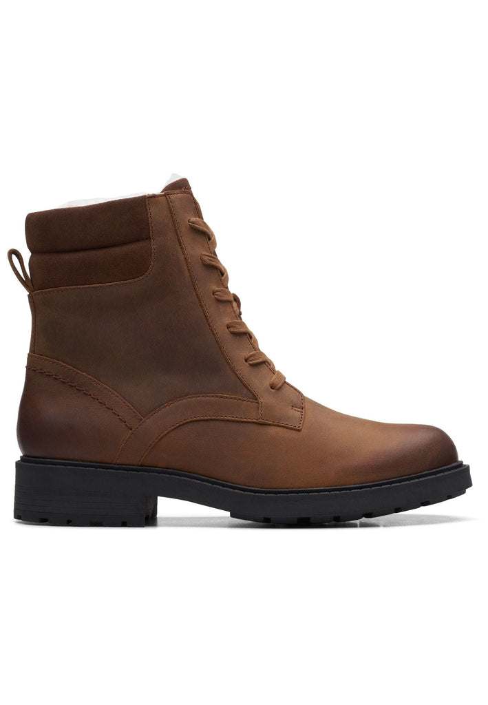 Clarks Stiefelette Nubukleder Braun Warmfutter