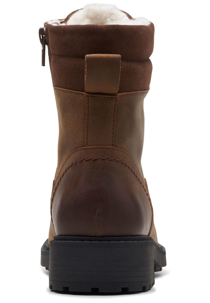 Clarks Stiefelette Nubukleder Braun Warmfutter