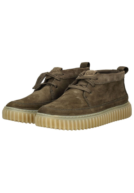 Clarks Stiefelette Nubukleder Khaki