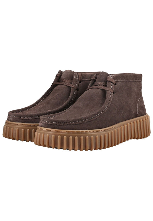 Clarks Stiefelette Veloursleder Dunkelbraun