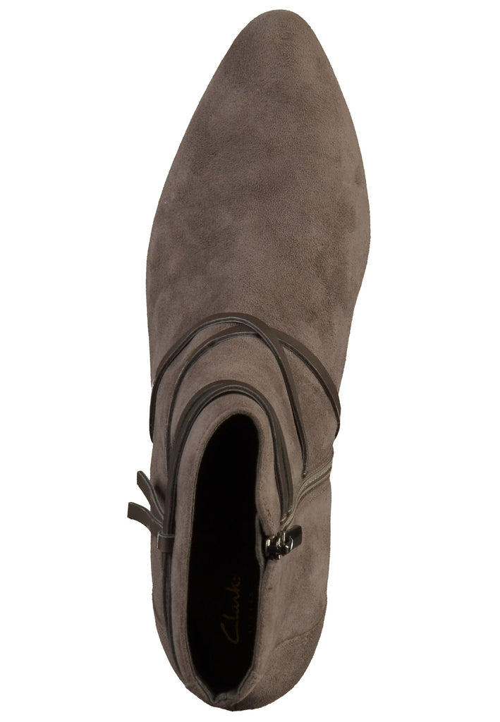 Clarks Stiefelette Veloursleder Dunkelgrau