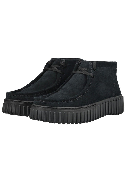 Clarks Stiefelette Veloursleder Schwarz/Schwarz