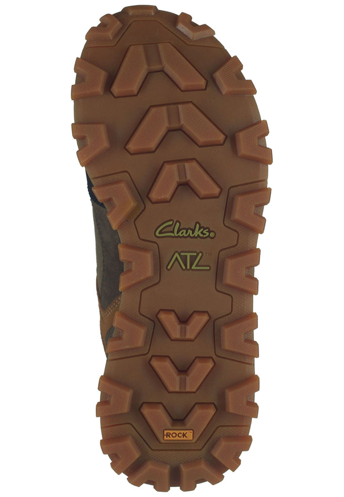 Clarks Wanderschuhe Leder/Textil Oliv/Braun