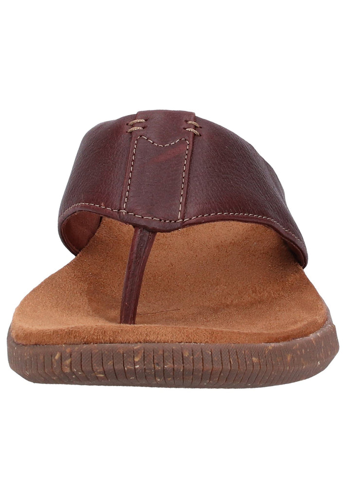 Clarks Zehensteg Leder Mahagony