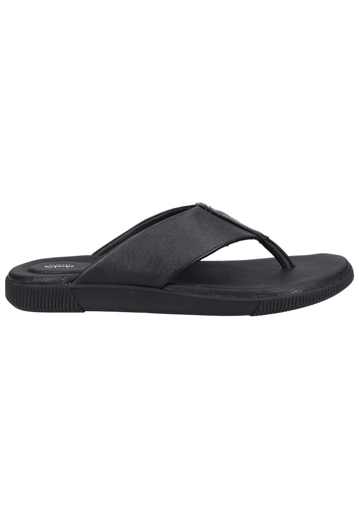 Clarks Zehensteg Leder Schwarz