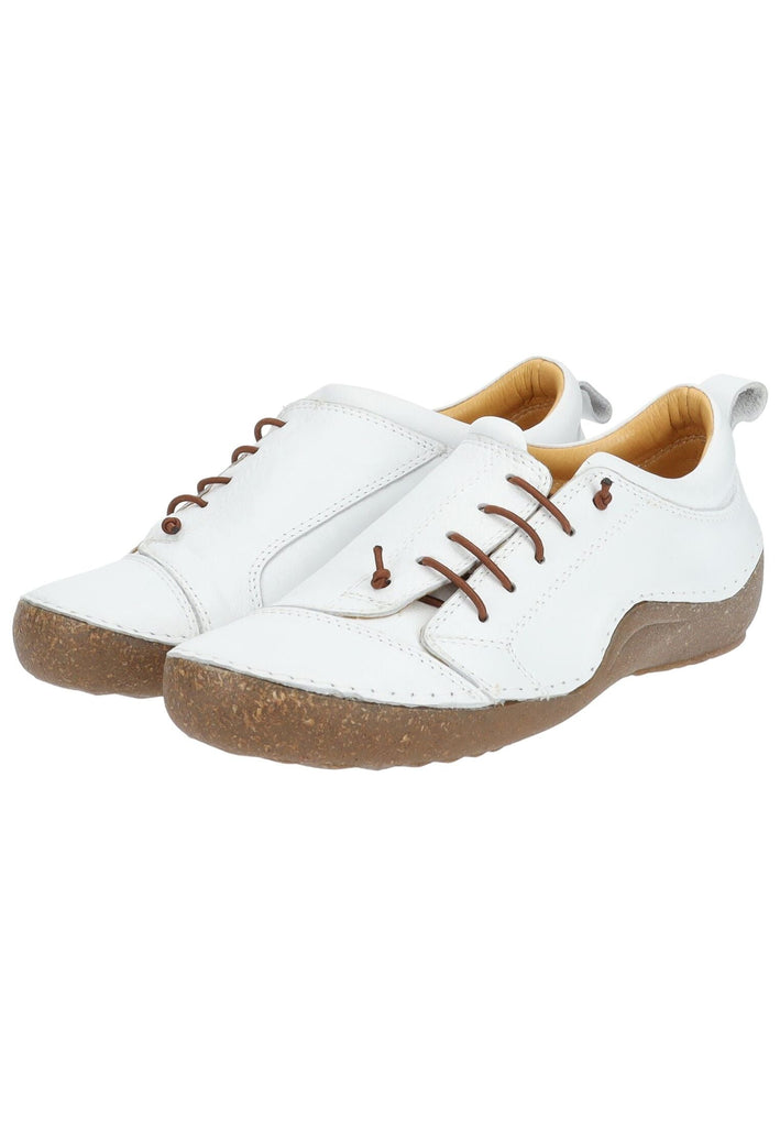 Cosmos Comfort Halbschuhe Leder Weiß/Braun