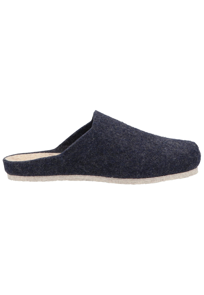 Cosmos Comfort Hausschuhe Wolle Navy