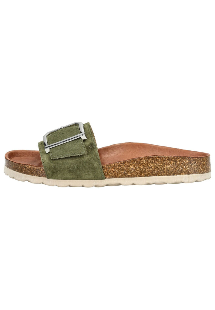Pantoletten Cosmos Comfort Pantoletten Leder Dunkelgrün