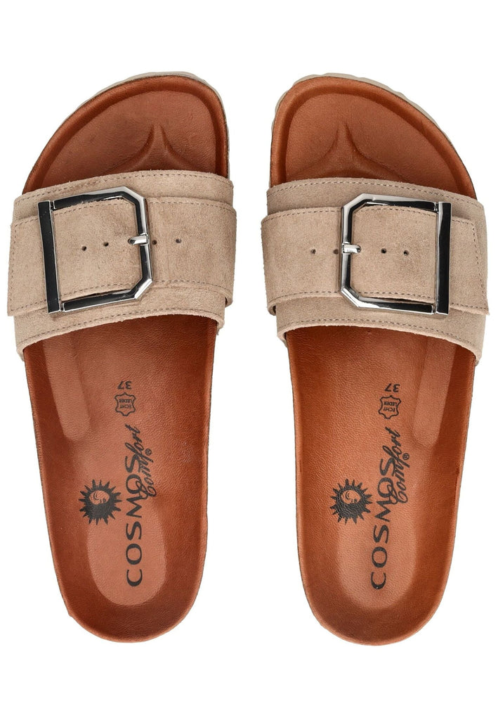 Cosmos Comfort Pantoletten Leder Beige