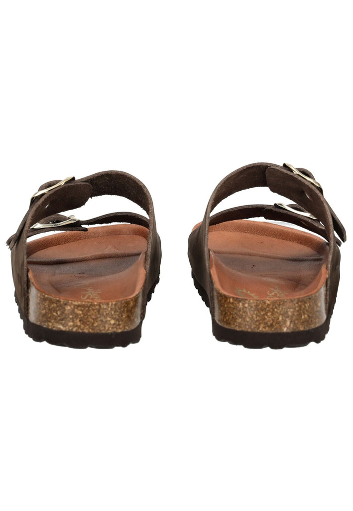 Cosmos Comfort Pantoletten Leder Dunkelbraun