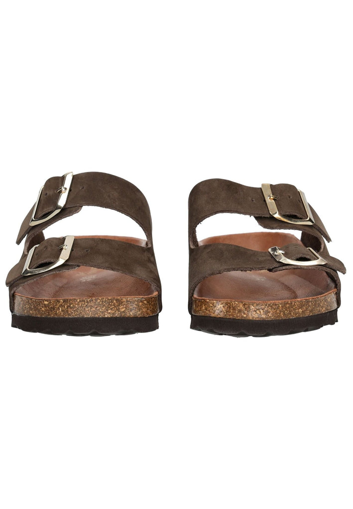 Cosmos Comfort Pantoletten Leder Dunkelbraun