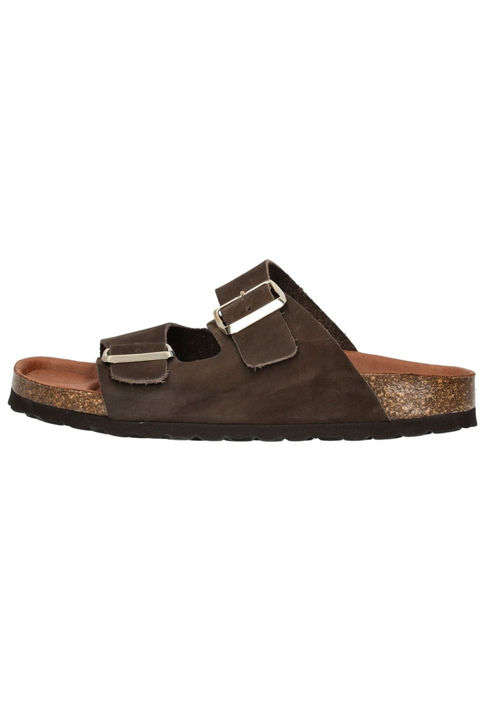 Cosmos Comfort Pantoletten Leder Dunkelbraun