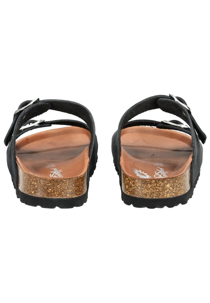 Cosmos Comfort Pantoletten Leder Schwarz