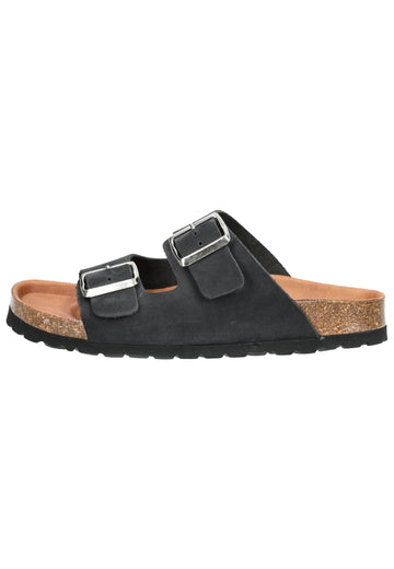 Cosmos Comfort Pantoletten Leder Schwarz