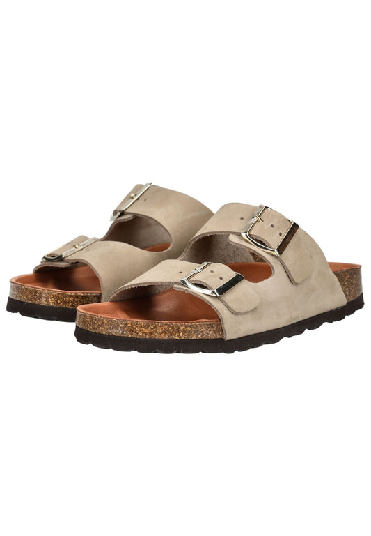 Cosmos Comfort Pantoletten Leder Taupe