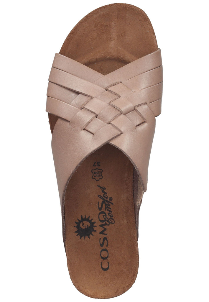 Cosmos Comfort Pantoletten Leder Taupe