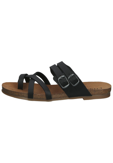Sandalen Cosmos Comfort Zehensteg Leder Schwarz