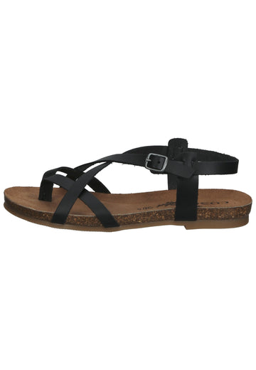 Sandalen Cosmos Comfort Zehensteg Leder Schwarz