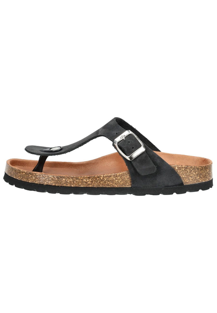 Sandalen Cosmos Comfort Zehensteg Leder Schwarz