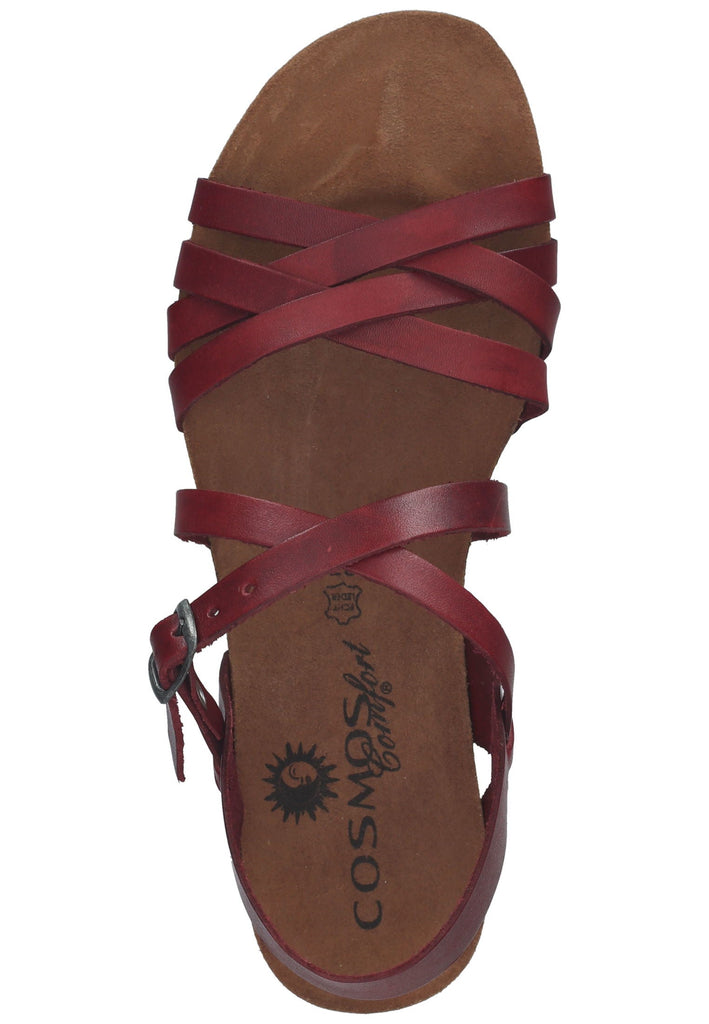 Cosmos Comfort Sandalen Leder Dunkelrot