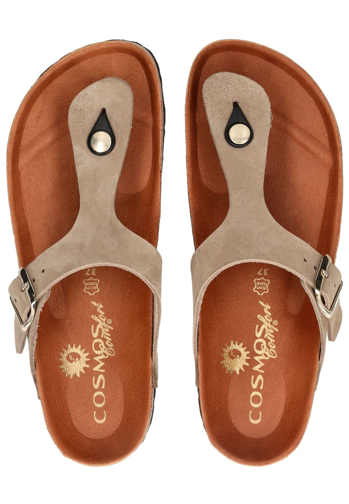 Cosmos Comfort Zehensteg Leder Taupe