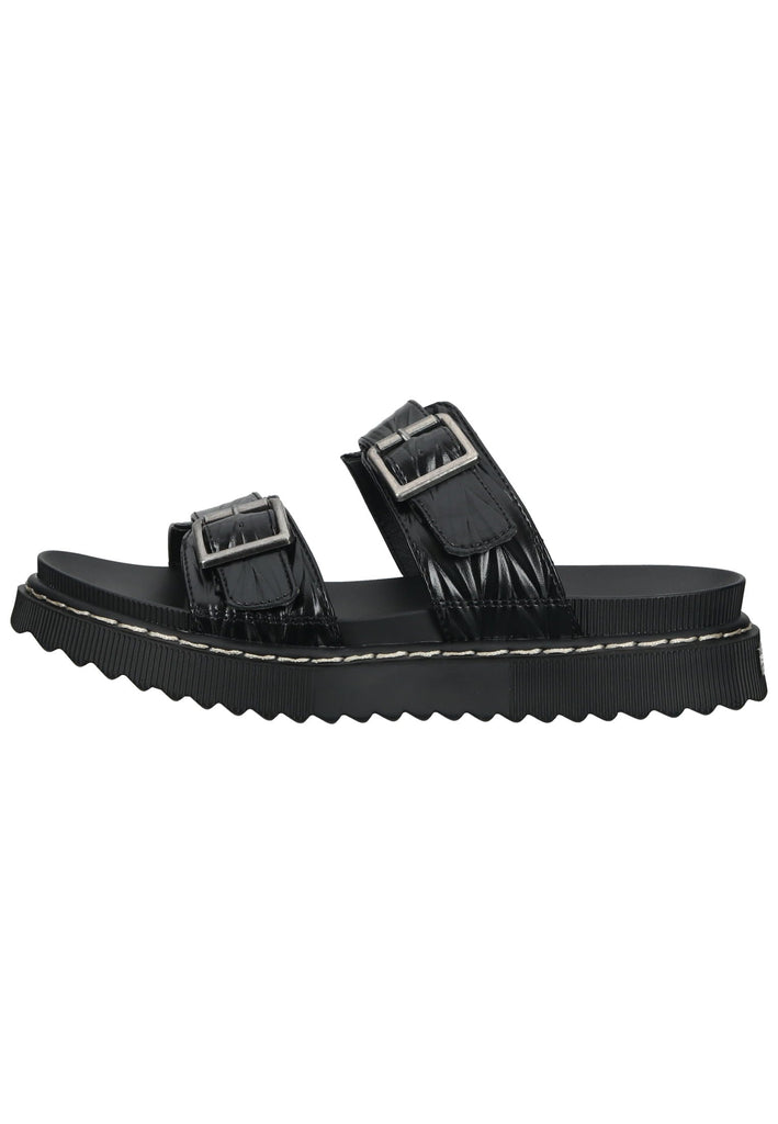 Dockers Pantoletten Lederimitat Schwarz