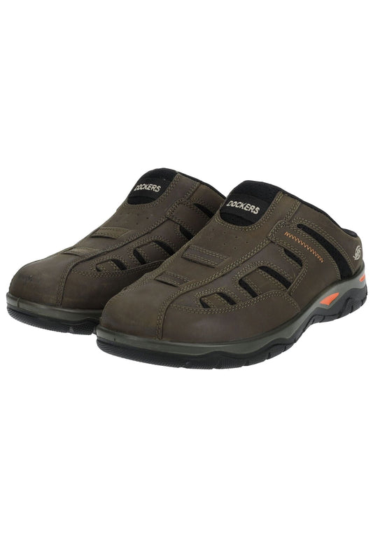 Dockers Pantoletten Nubukleder Olive