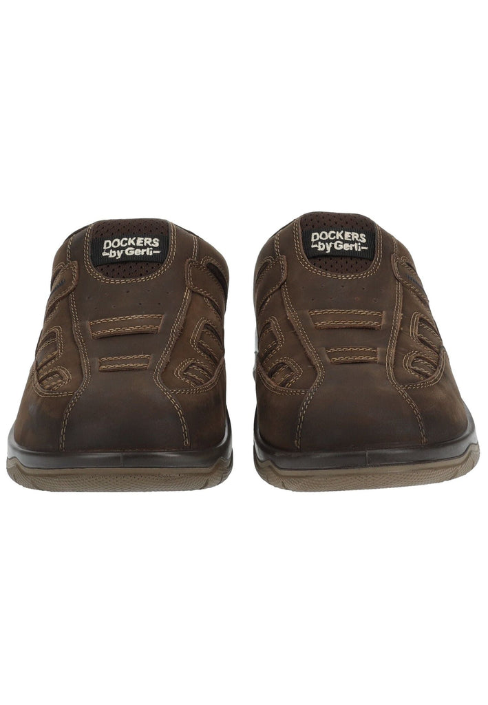 Dockers Pantoletten Nubukleder Schoko