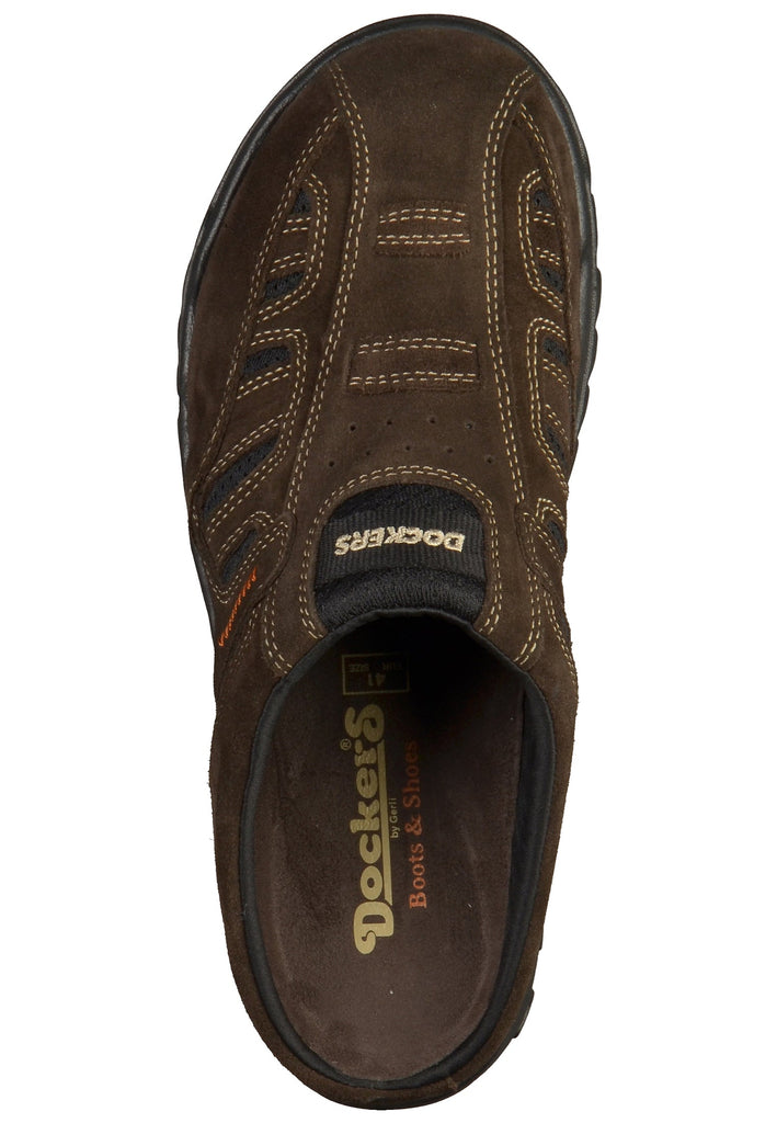 Dockers Pantoletten Veloursleder Cafe