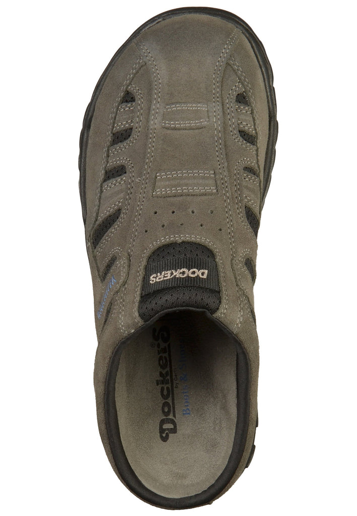 Dockers Pantoletten Veloursleder Dunkelgrau