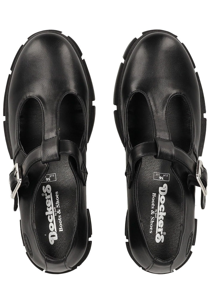 Dockers Pumps Lederimitat Schwarz